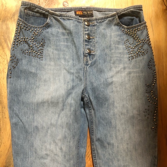 Route 66 low rise studded jeans - Picture 3 of 3